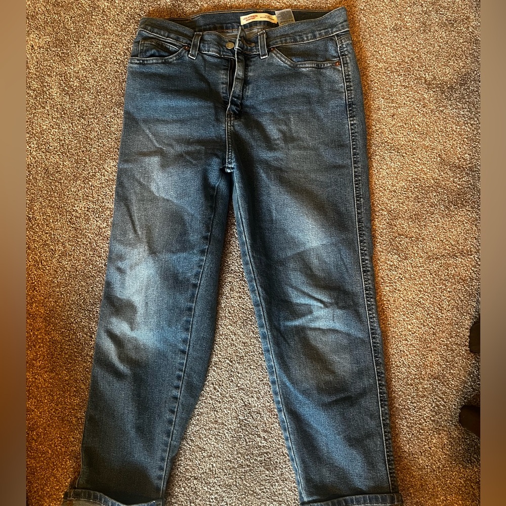 Levi's Women's Straight Leg Jeans in Dark Blue